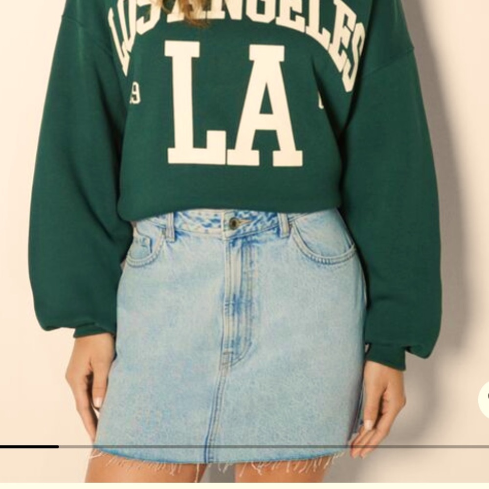 Bershka Denim High Rise Skirt